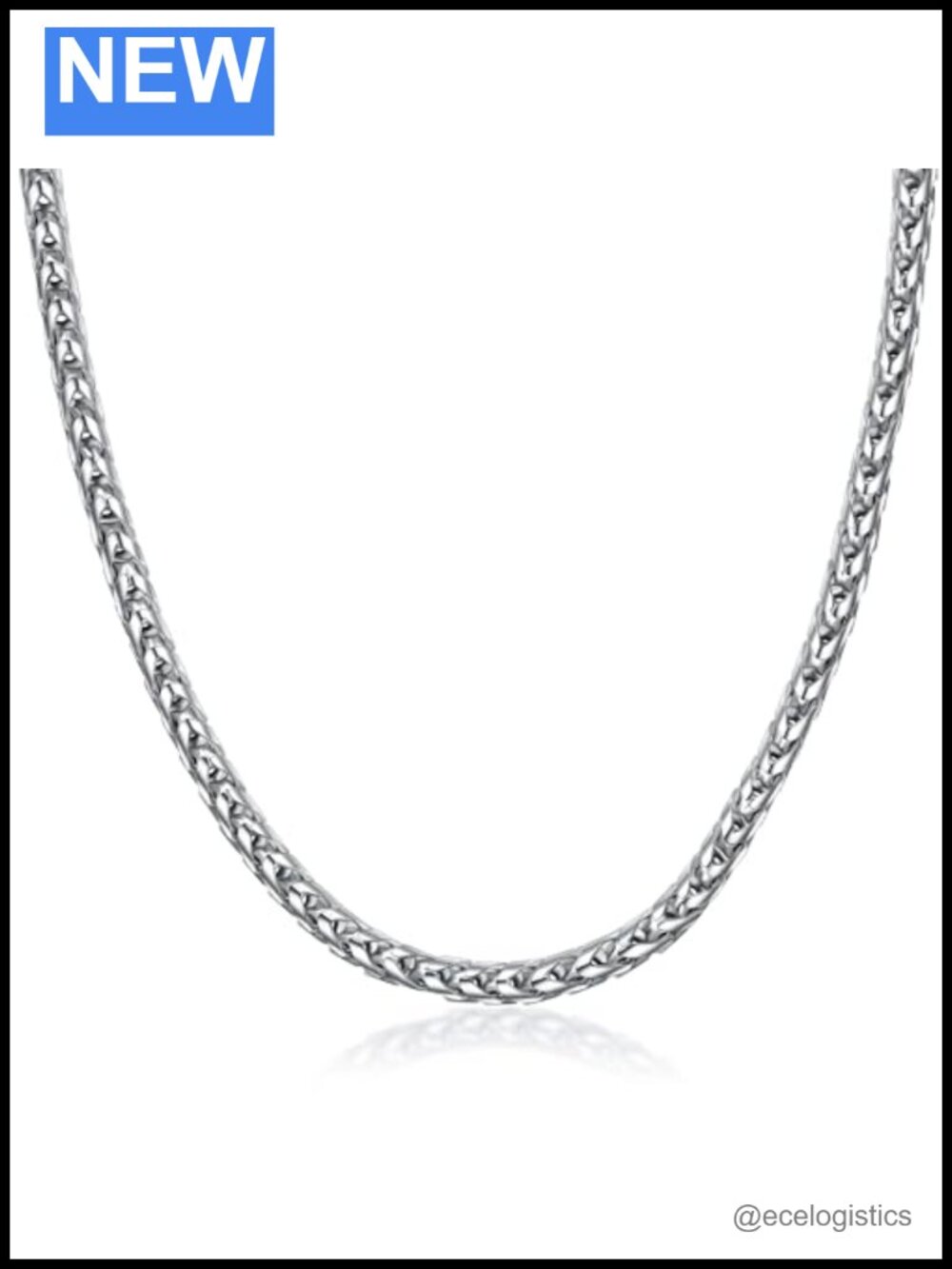 Sterling Silver Italian 2.5MM Solid Franco Square Box Link Chain Necklace